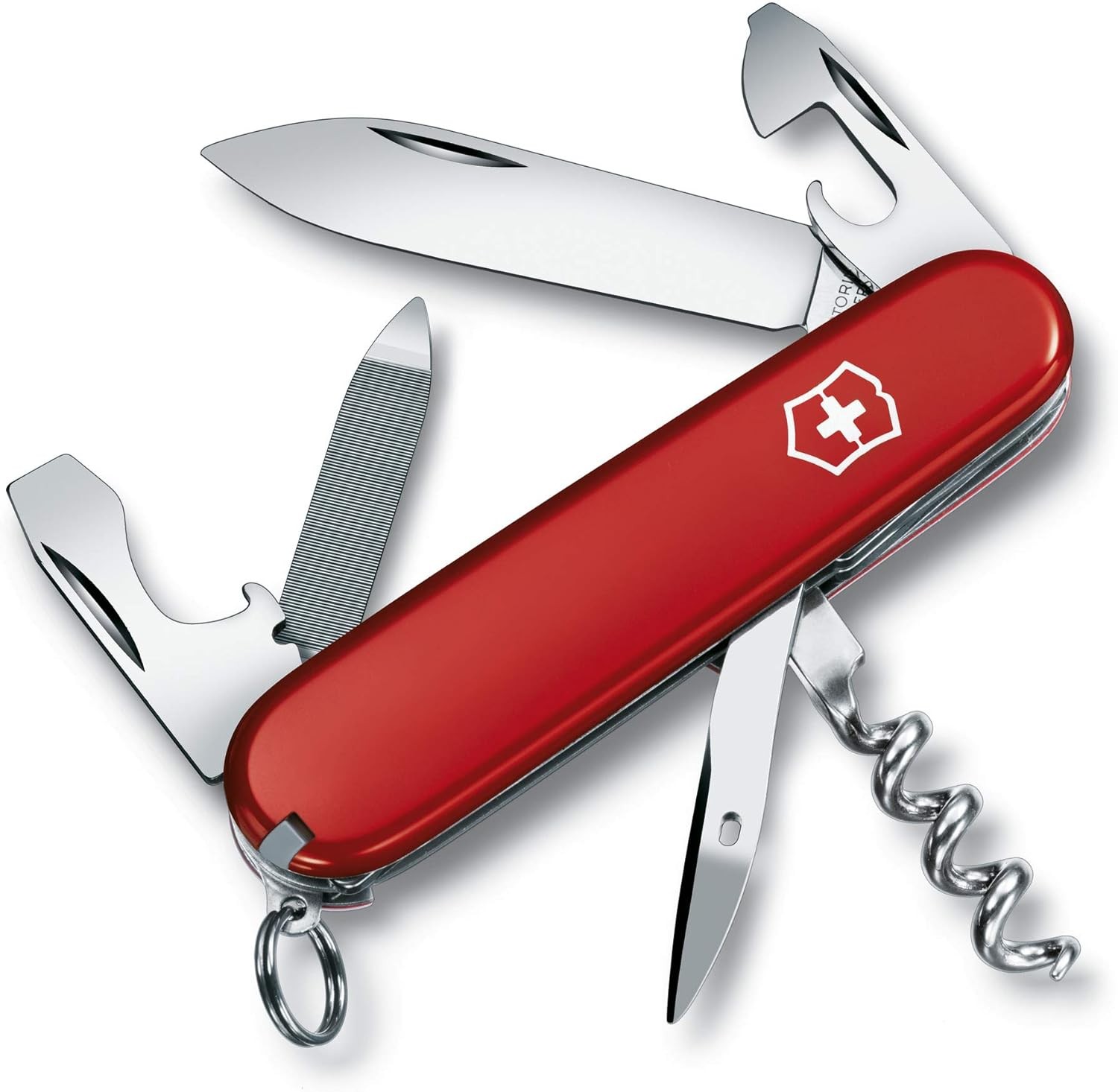 Victorinox Sportsman Swiss Army Knife, Medium, 13 Functions, Red