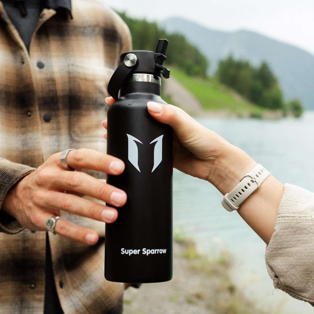 Sparrow insulated bottle: 750ml grey, 500ml black/green £12.71, 1L £13