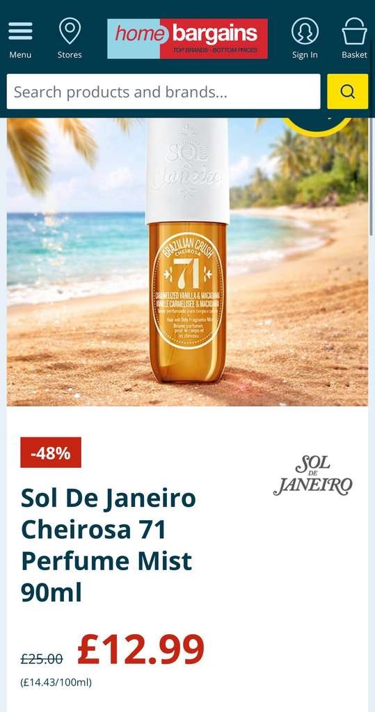 Sol de Janeiro Cheirosa 71 Perfume Mist 90ml, Online Only