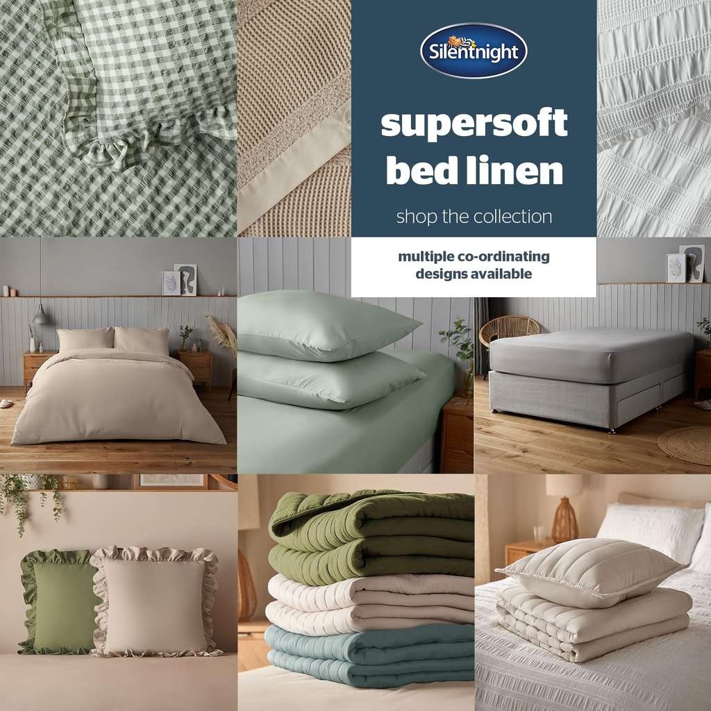 Silentnight Supersoft Duvet Set, cosy, soft microfibre, easy care, button close