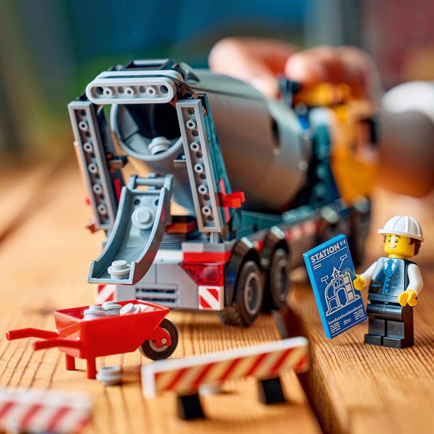 LEGO City Cement Mixer Truck Toy 60478 with 3 Minifigures