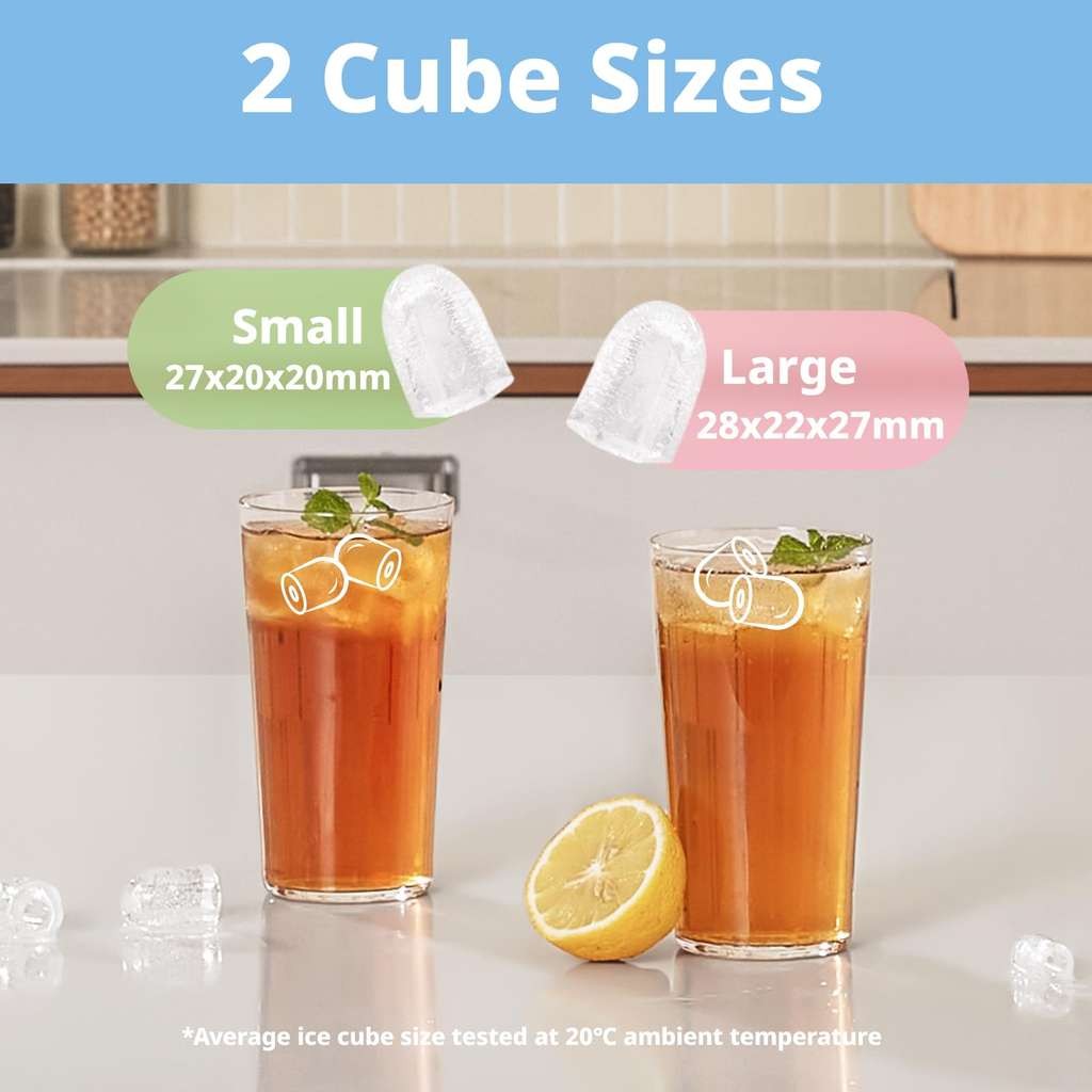 Comfee Countertop Ice Maker 12kg/24H Self-Cleaning RCI12BL1UK(E)