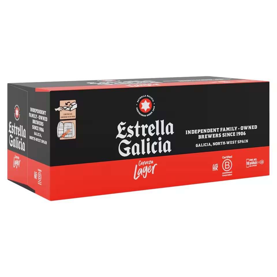 Estrella Galicia Premium Spanish Lager 10 x 440ml Cans, Clubcard Price