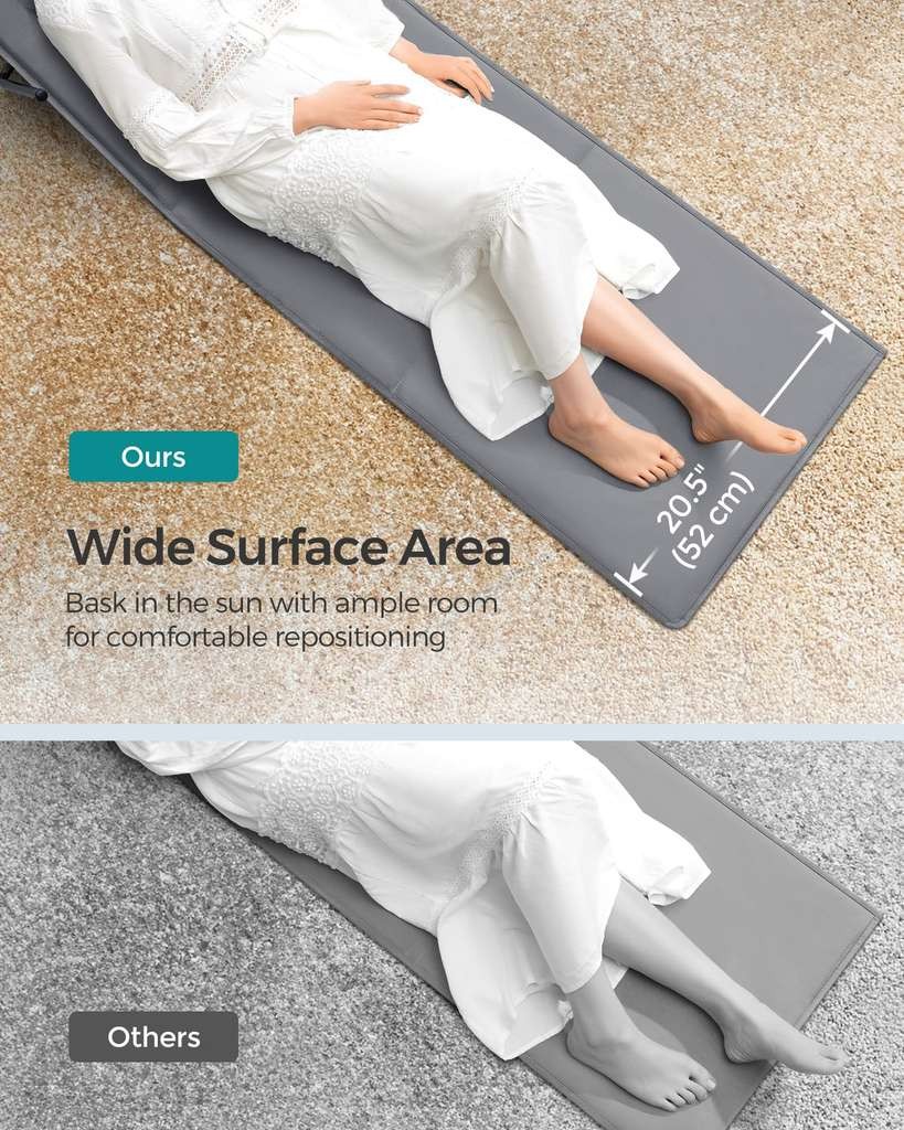 Songmics folding reclining beach sunloungers, set of 2 from Songmics Home UK
