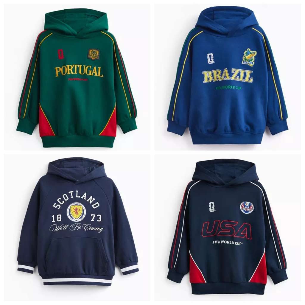 Kids Official FIFA Graphic Hoodies, Portugal / Brazil / USA £4.20, Scotland £4.20, Sizes 1-14 Years, Free C&C