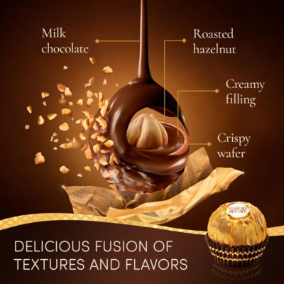 Ferrero Rocher Milk Chocolate Hazelnut Pralines gift box, 24 pieces 300g