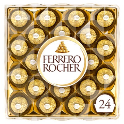 Ferrero Rocher Milk Chocolate Hazelnut Pralines gift box, 24 pieces 300g