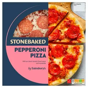 Sainsbury's Stonebaked Pepperoni Pizza 270g, spot on