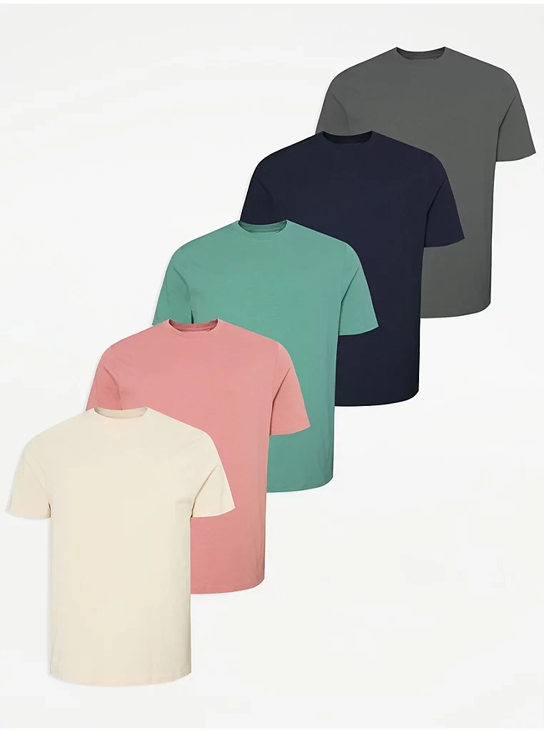 Crew Neck T-Shirts 5 Pack