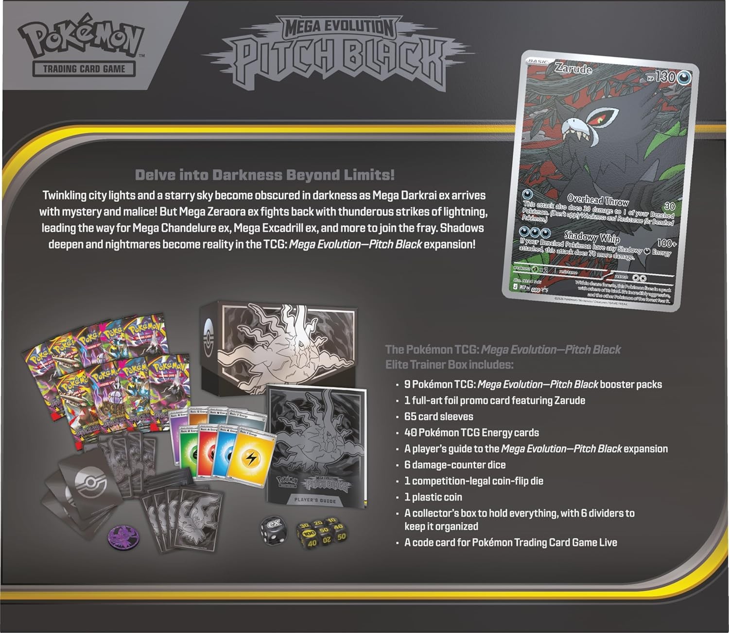 Pokemon TCG: Mega Evolution Pitch Black Elite Trainer Box