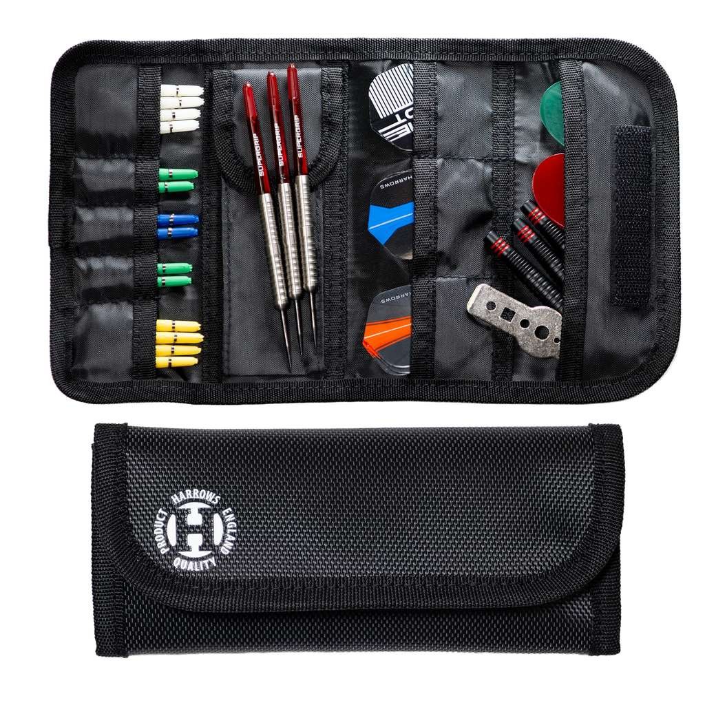 Harrows Darts Wallet, handy for 3 assembled darts & accessories, Harrows Darts