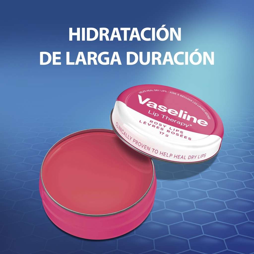 3 Vaseline Lip Therapy Rosy Lips 20g tins, £2.04 on S&S