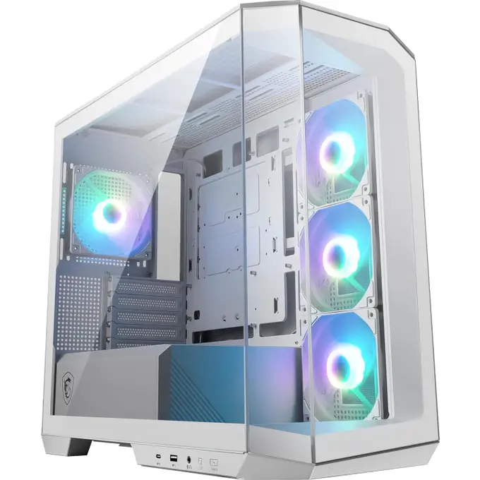 MSI MAG Pano M100R PZ ATX Tempered Glass White Micro Tower Gaming PC Case
