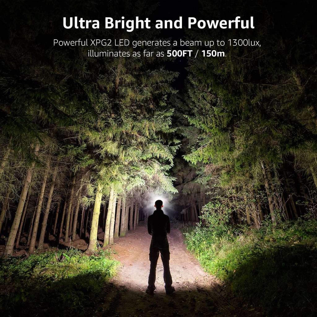 Lepro head torches, pair of them, really bright LEDs, 6 settings, waterproof. Lepro UK / FBA