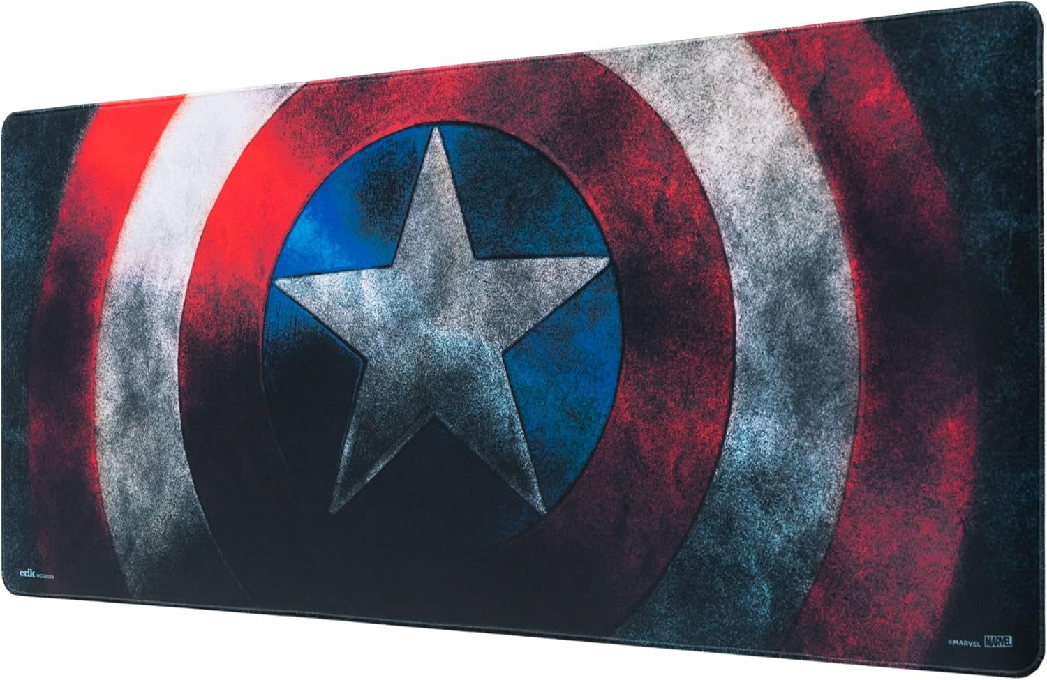 Grupo Erik: Large Mouse Mat - Marvel: Captain America Shield Gaming Mouse Pad XXL - 31.5 x 13.8 inches