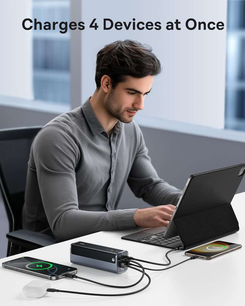 Baseus EnerGeek 145W Laptop Power Bank (20800mAh), 2x USB-C PD 3.0 (100W)