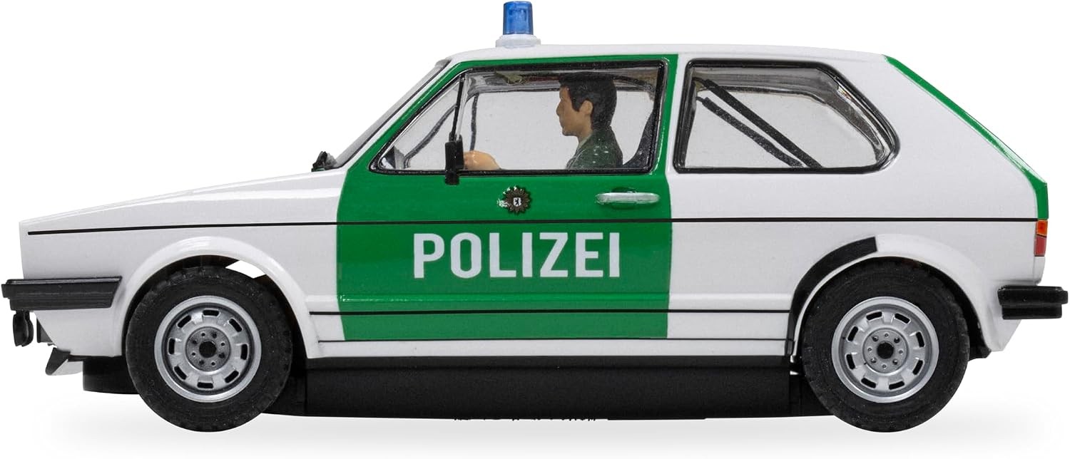 Scalextric C4572 Volkswagen Golf MK1 Polizei Toy Slot Car, White/Green