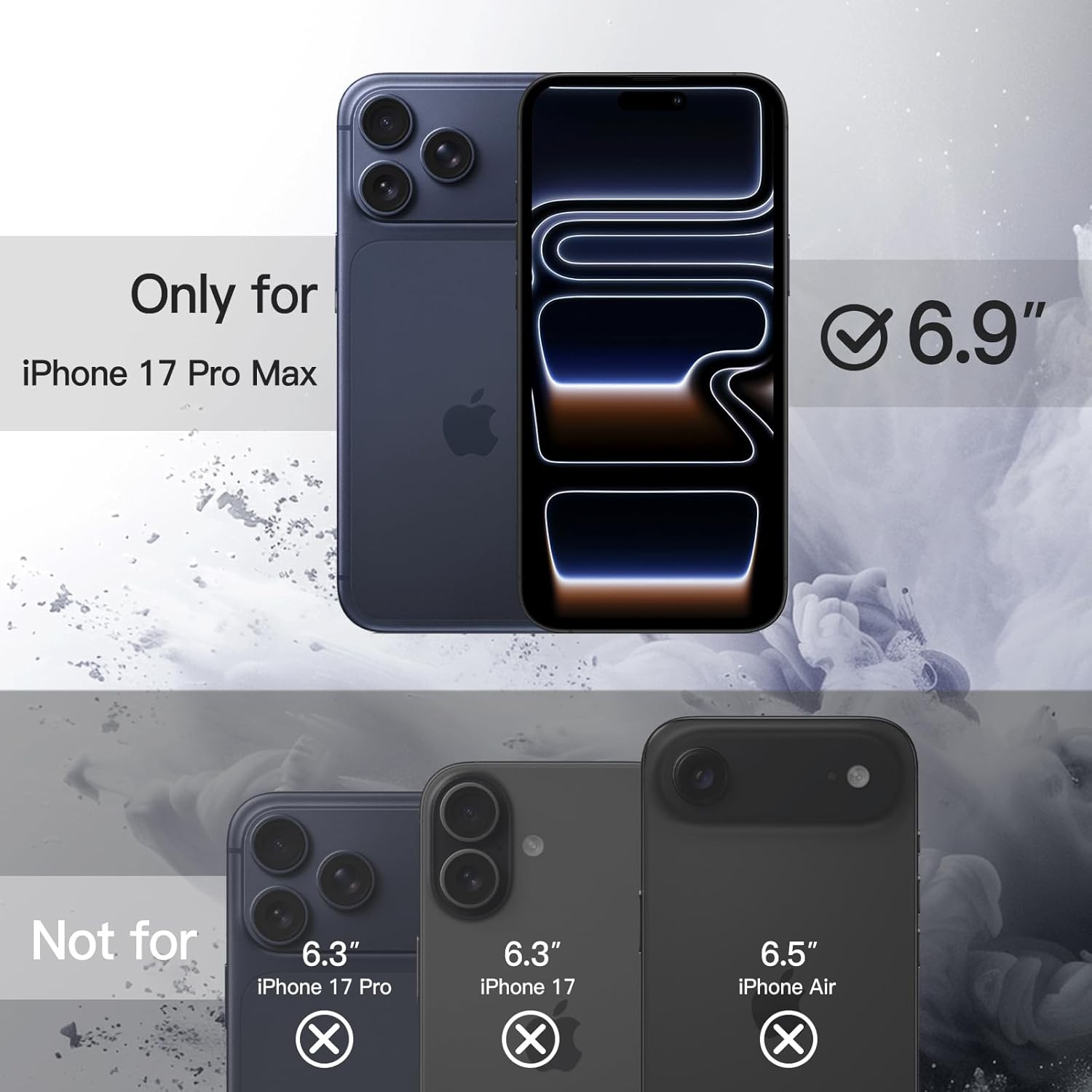 JETech Magnetic Case for iPhone 17 Pro Max 6.9-Inch, Dark Blue