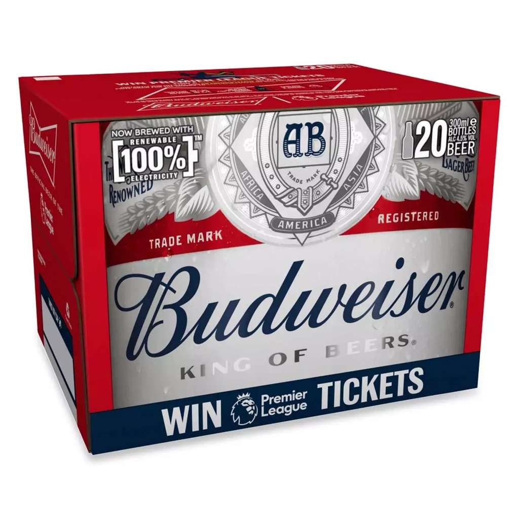 Budweiser Lager 20 x 300ml bottles, worth a look