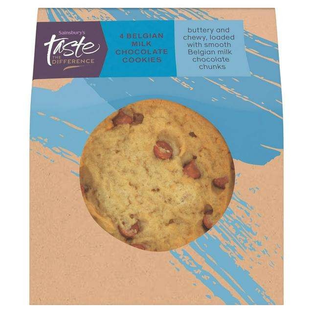 Sainsbury's Taste the Difference Cookies x4 (Belgian Choc, Salted Caramel, Blueberry Lemon) or Shortbread, Nectar