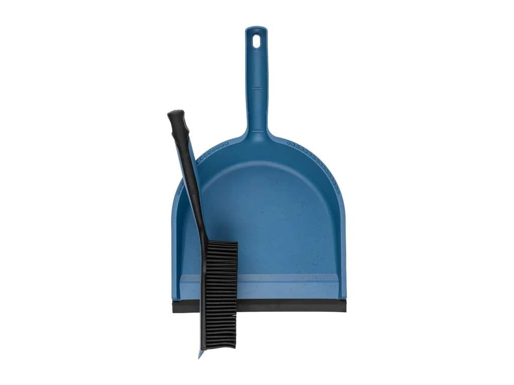 W5 Blue Dustpan and Brush Set, Silicone Brush or Bristles
