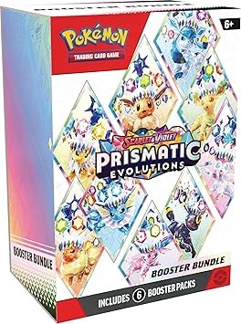 Pokémon TCG: Scarlet & Violet Prismatic Evolutions Booster Bundle, 6 Booster Packs