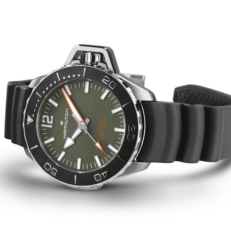 Hamilton Khaki Navy Frogman Auto Black Strap Watch