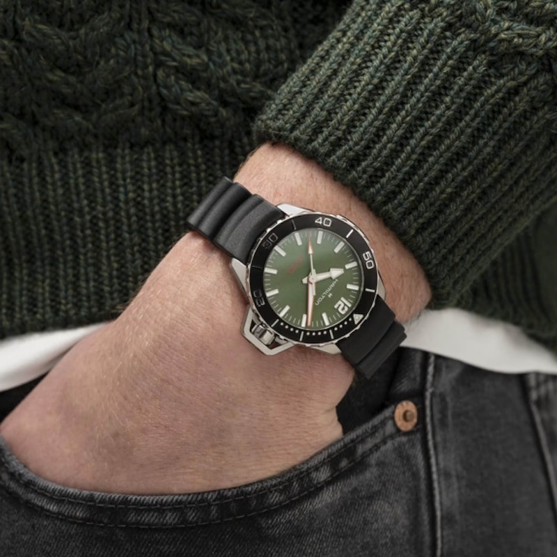 Hamilton Khaki Navy Frogman Auto Black Strap Watch