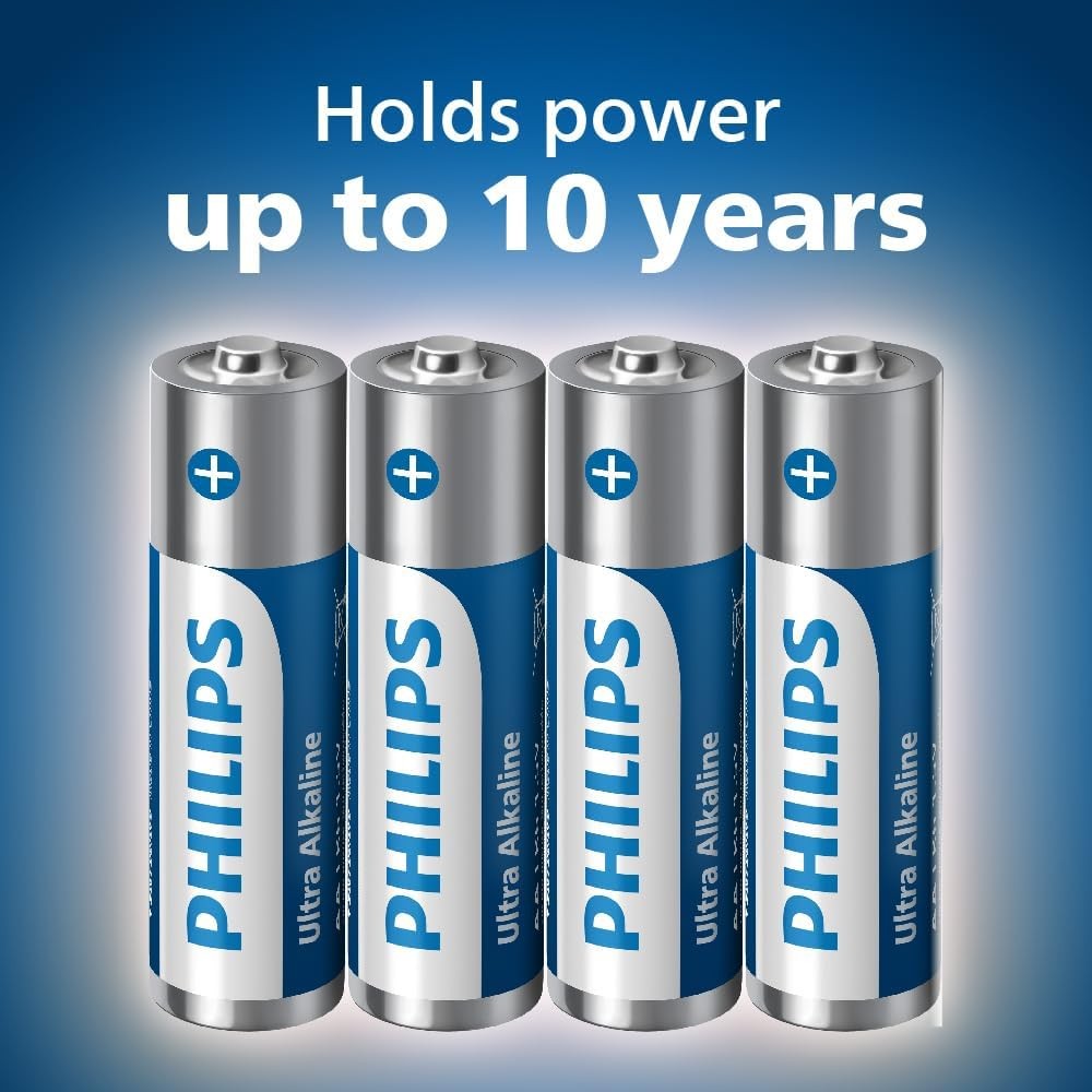 Philips Ultra Alkaline AA/AAA Batteries, Pack of 40