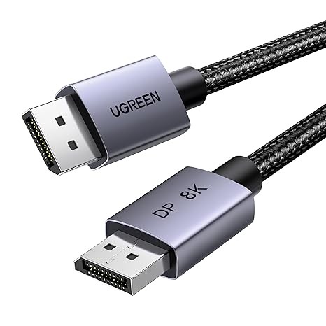 UGREEN DisplayPort Cable 8K@60Hz 6.6FT, VESA Certified Braided DP 1.4 Display Lead, 2M