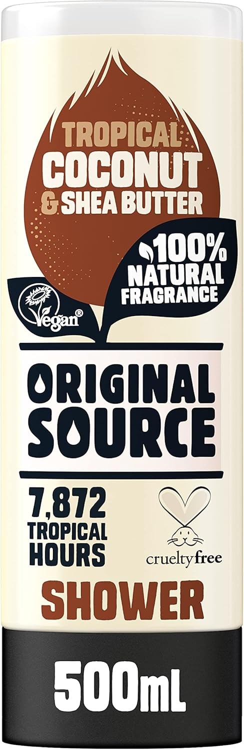 Original Source Coconut and Shea Butter Shower Gel, Pack of 6 x 500ml