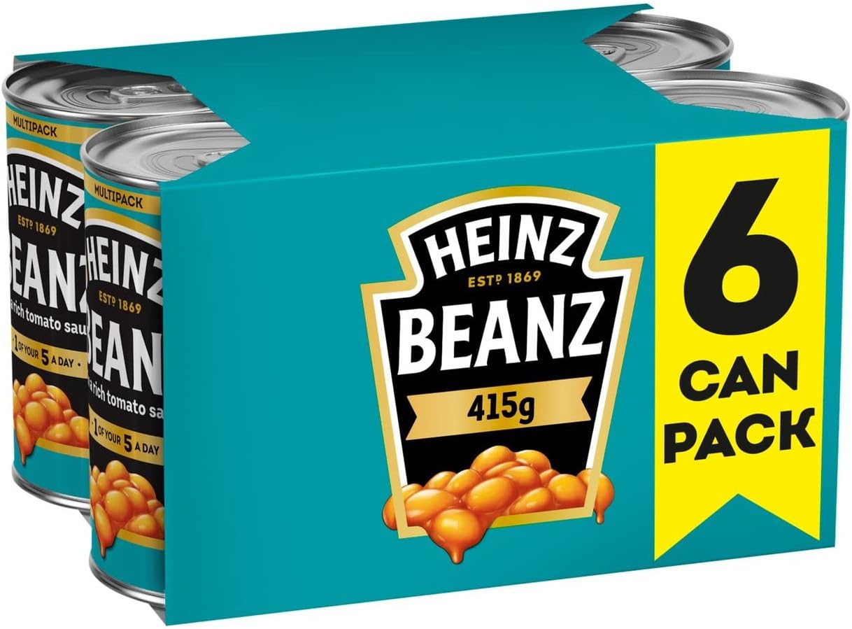 Heinz Baked Beans In A Rich Tomato Sauce 6 X 415G