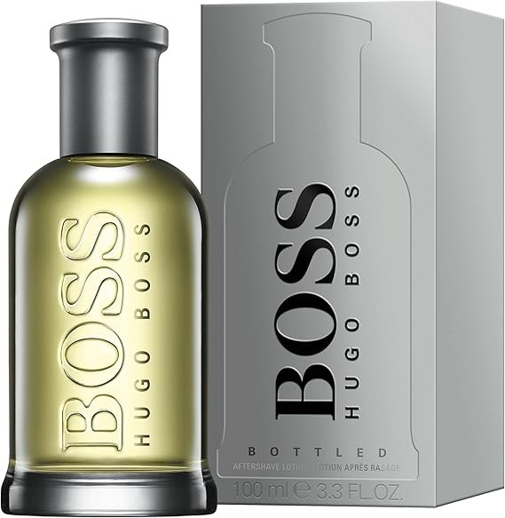 BOSS Bottled Aftershave for Him, Woody Scent with Notes of Apple, Cinnamon and Wood, Light Longevity, 100ml
