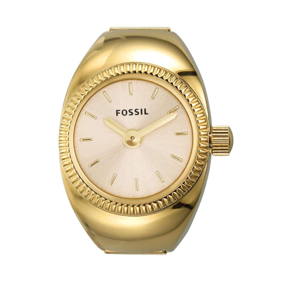 Fossil Ring Watch for Women, Quartz Two Hand Movement, Stainless Steel Strap