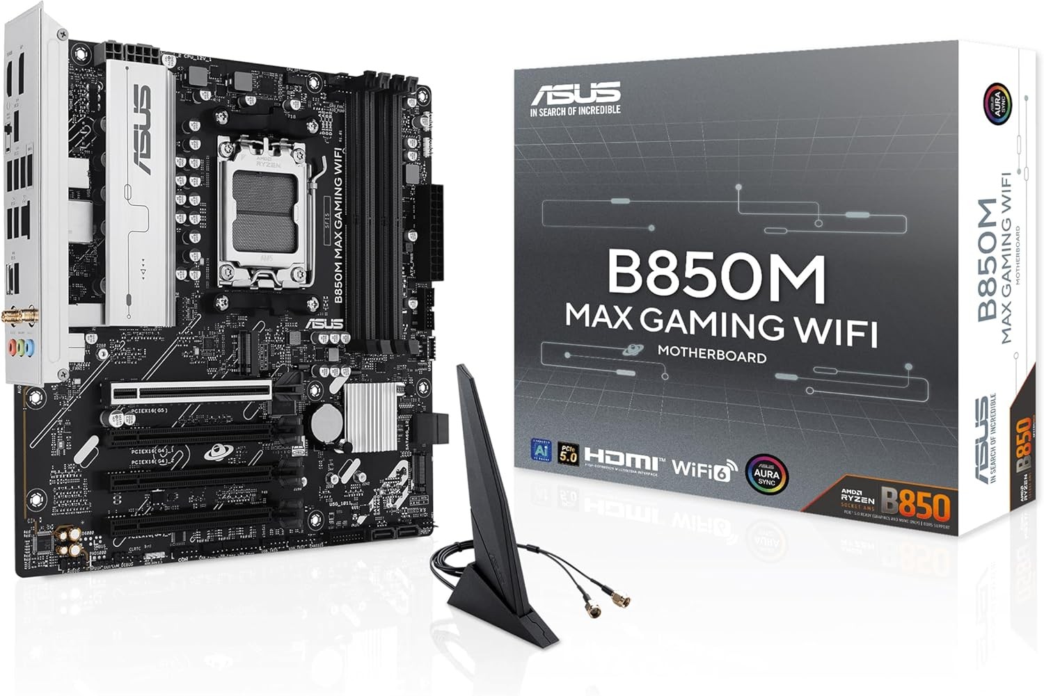 Asus B850M Max Gaming WiFi AMD B850 AM5 Micro ATX Motherboard