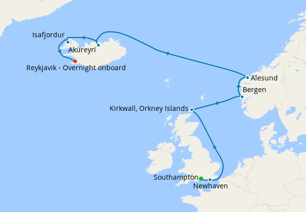 Iceland, Scotland and Norway Cruise from Southampton, 23 August 2026, 11 Nights, Norwegian Star
