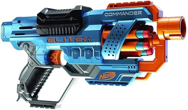 Nerf Elite 2.0 Commander RD-6 Blaster toy for 8+, with 12 darts & 6-dart drum