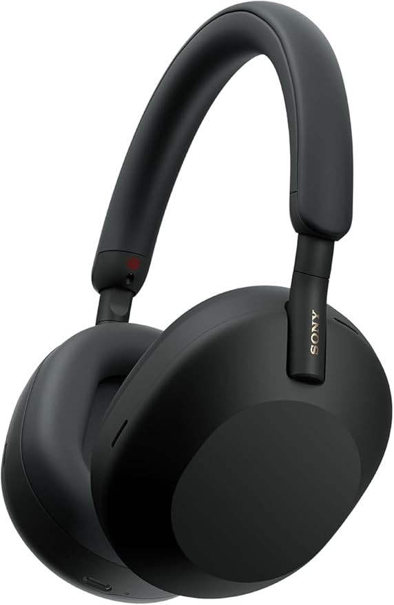Sony WH-1000XM5 Wireless Over-Ear Headphones, Premium Active Noise Cancelling, Personalized Spatial Audio, Up to 30hr Battery Life, Bluetooth, Black