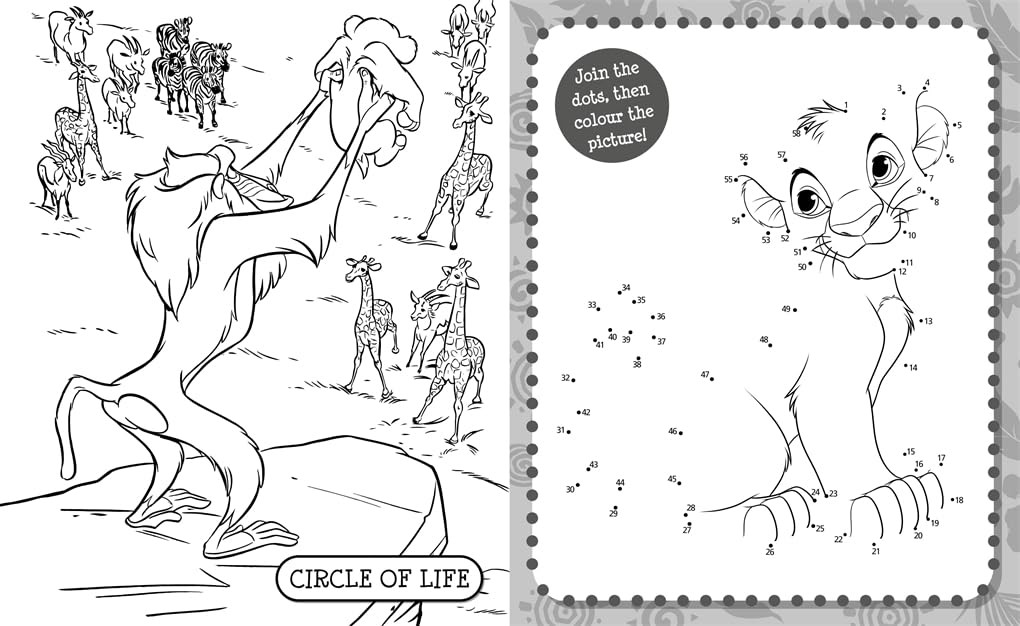 Disney The Lion King: 5 in 1 Colouring Book with Stickers