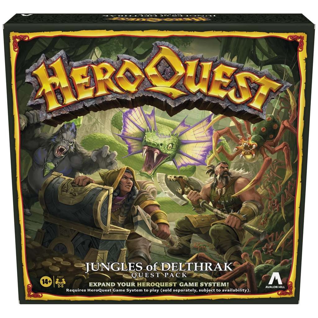 Avalon Hill HeroQuest Jungles of Delthrak Quest Pack, needs base game, English RPG
