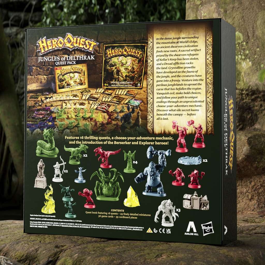 Avalon Hill HeroQuest Jungles of Delthrak Quest Pack, needs base game, English RPG