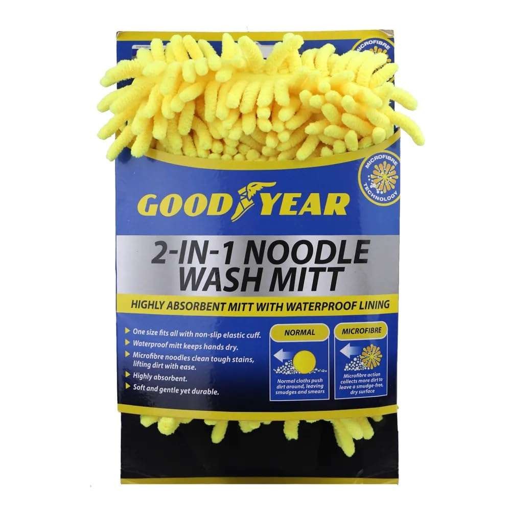 Goodyear 2 In 1 Noodle Wash Mitt, nice extra long handle and a pivoting head