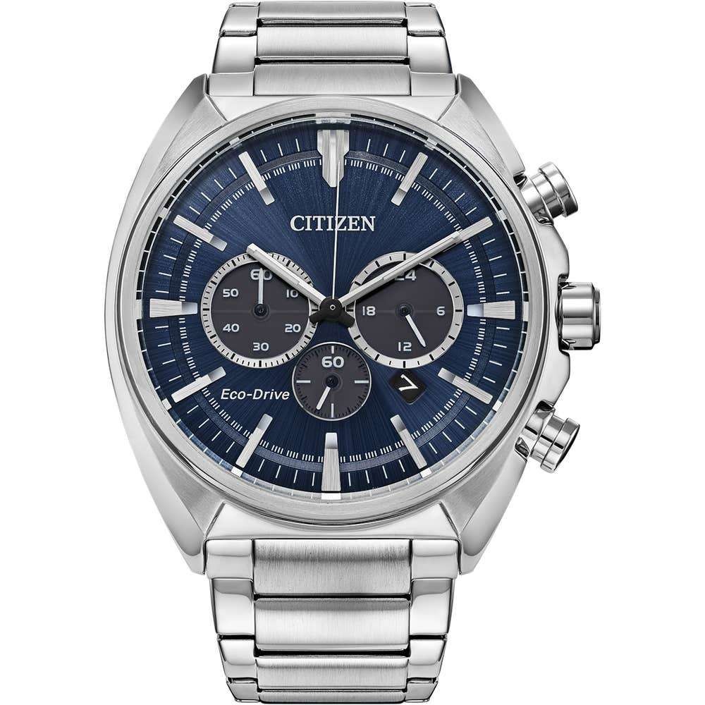 Citizen Eco-Drive Chronograph Watch, 100m WR, stainless steel strap, CA4288-86L, nice