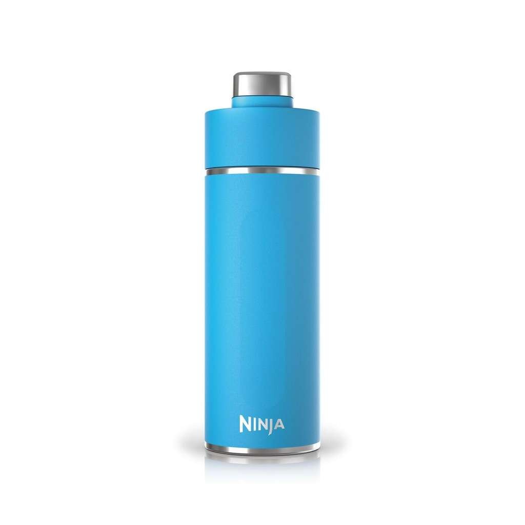 Ninja Thirsti 530ml triple insulated flask. Leak-proof, for fizzy, hot/cold. Tropical blue.