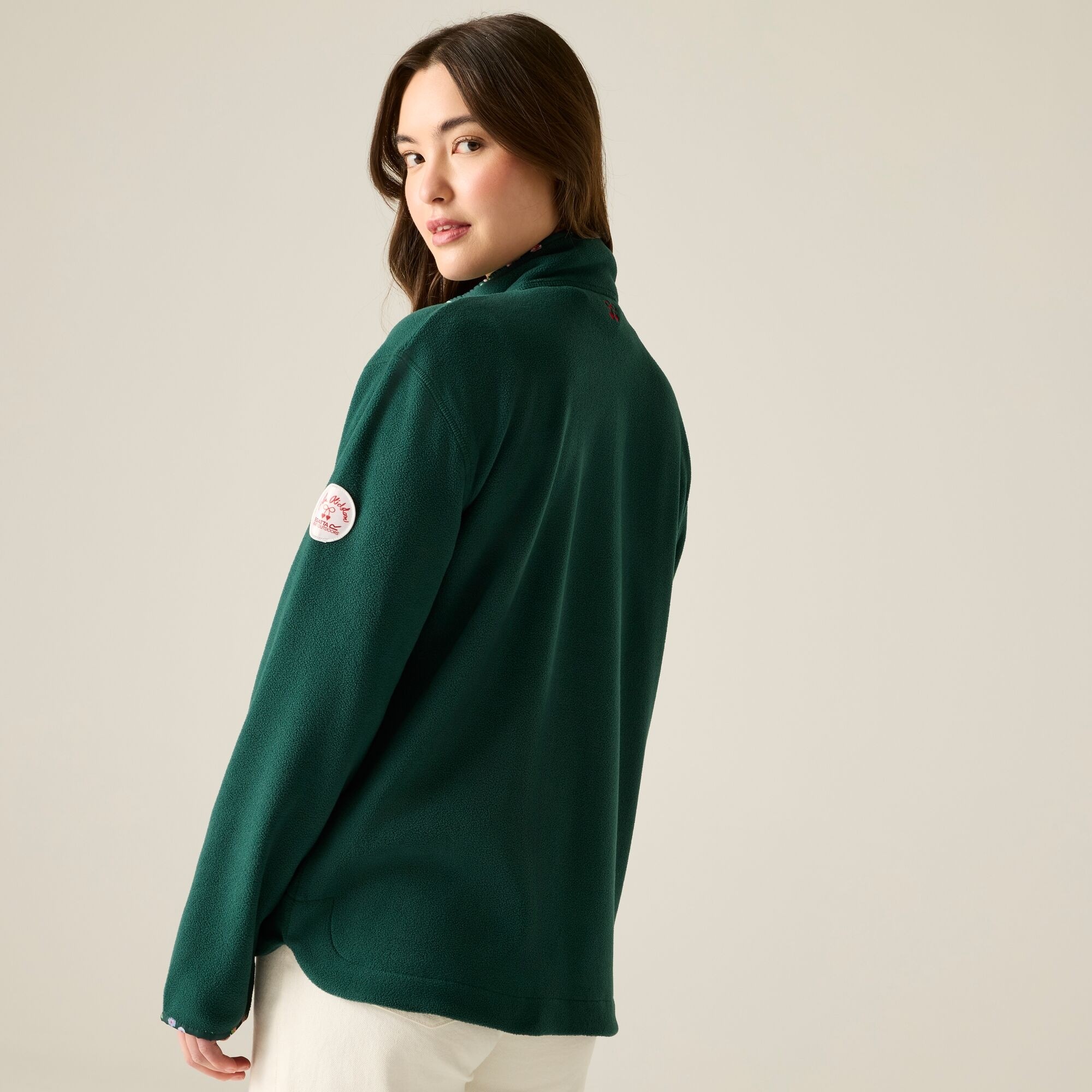 Cath Kidston Full Zip Fleece, Deep Pine