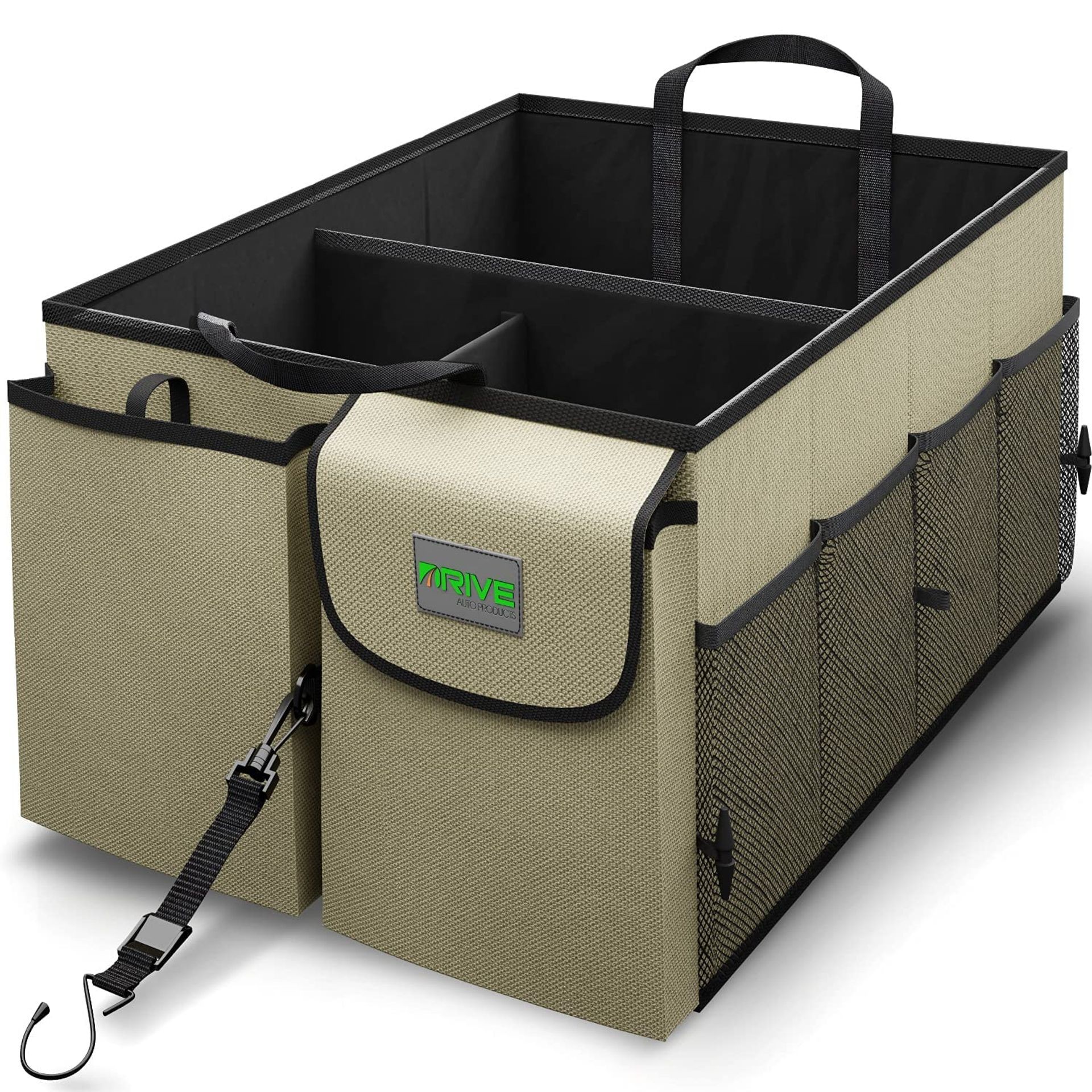 Robust Car Boot Organiser, Collapsible, Multi-Compartment Storage