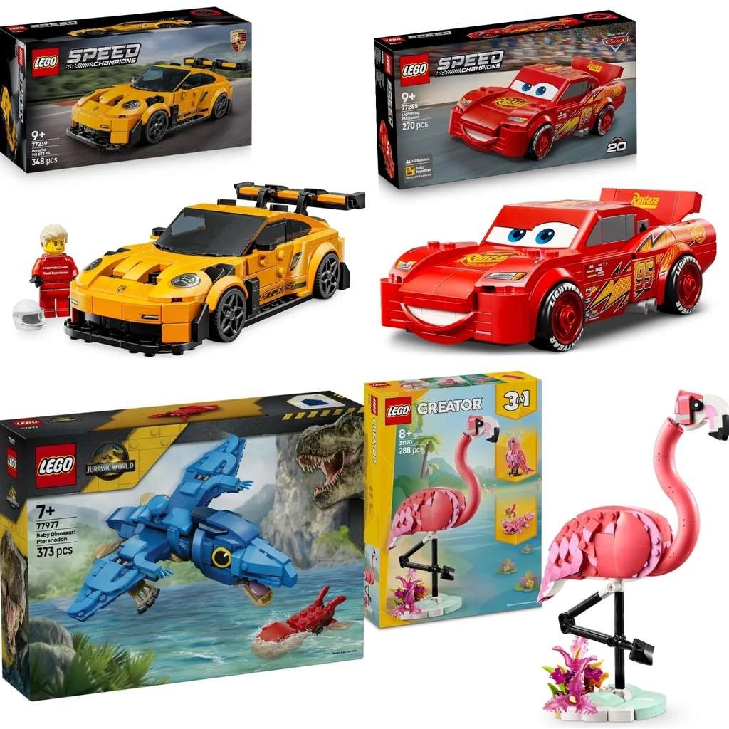2 x LEGO Speed Champions 77239 Porsche 911 GT3 RS / Disney 77255 Lightning McQueen, Free C&C