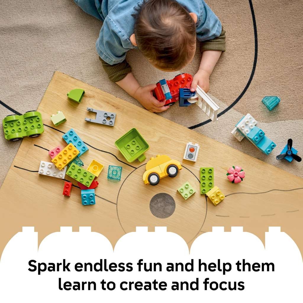 LEGO DUPLO Creative Vehicles, great sorting toy for toddlers, cars & trucks, builds motor skills