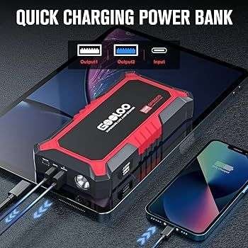 GOOLOO GP2000 Car Jump Starter Power Bank, 2000 12V Supersafe for 8.0L Petrol / 6.0L Diesel, checkout price