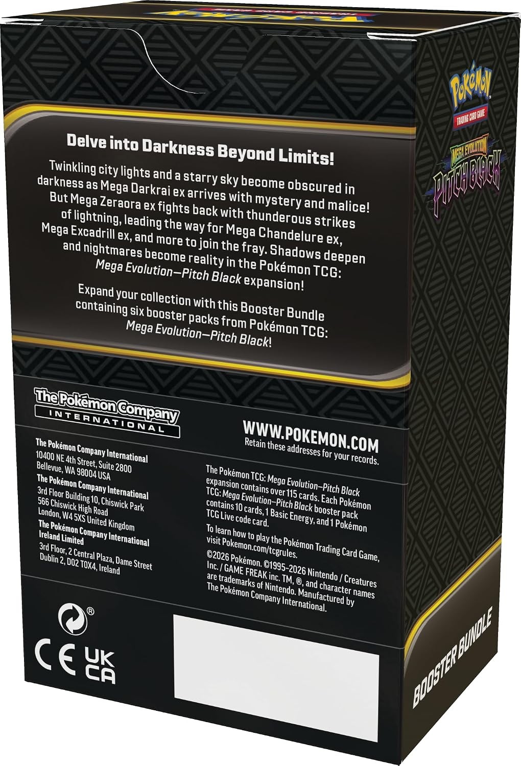 Pokémon TCG: Mega Evolution Pitch Black Booster Bundle (6 Booster Packs)
